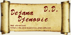 Dejana Đenović vizit kartica